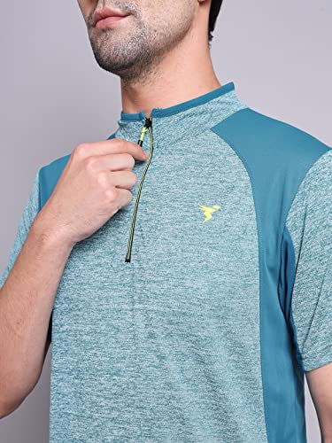 Image of TECHNOSPORT Men's Polyester Slim Fit T-Shirt