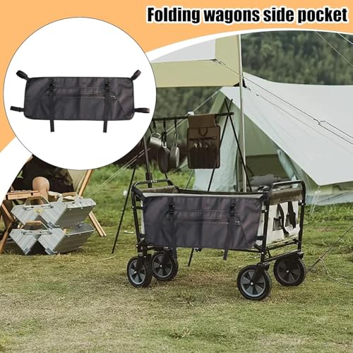 Sac de rangement pour chariot de pique-nique avec poches latérales de grande capacité - 5