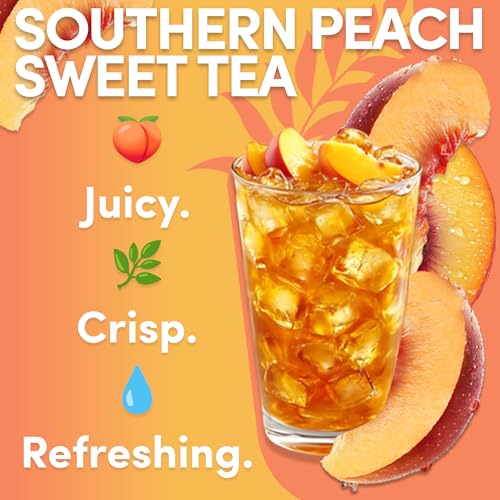 Image of Peach Flavored Iced Tea Bags, 1 Gallon Tea Bags, 48 Count, Bulk Black Tea Iced Tea Packs, Peach Tea Bags for Restaurants, Cafes, Foodservice & Home Brewing