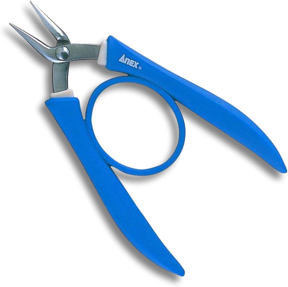 ANEX Side Cutting Pliers for Jewelry Making, Professional Jewlery Side Cutter, Heavy Duty Micro Wire Cutting Tool, Black, Made in Japan