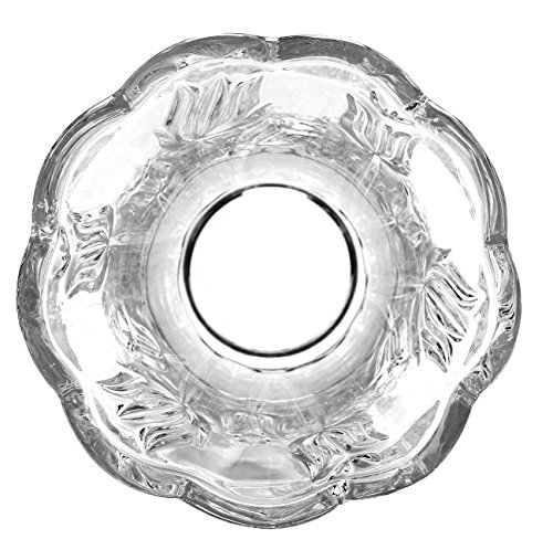 Flower Vase Tulips Pattern Large Size Glass Thickening Design Home Decor,Wedding vase or Gift - 9.4" High x4.9 Wide,Clear,with Color Box