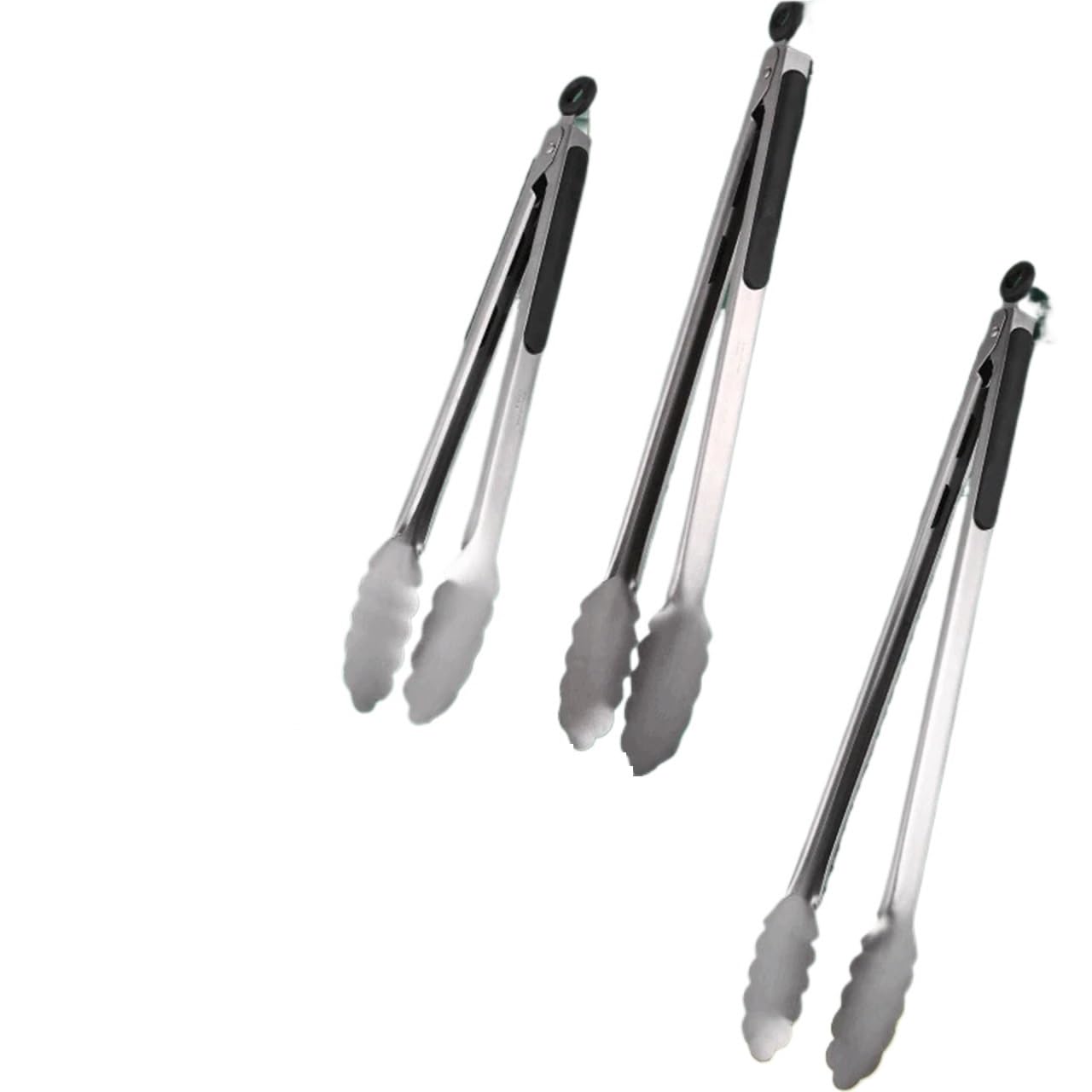 Pinzas Cocina 3 unids/set 9/12/16 pulgadas pinzas for asar barbacoa de acero inoxidable Clip for comida y ensalada Mango antideslizante pinza for servir pan pinza for cocinar barbacoa