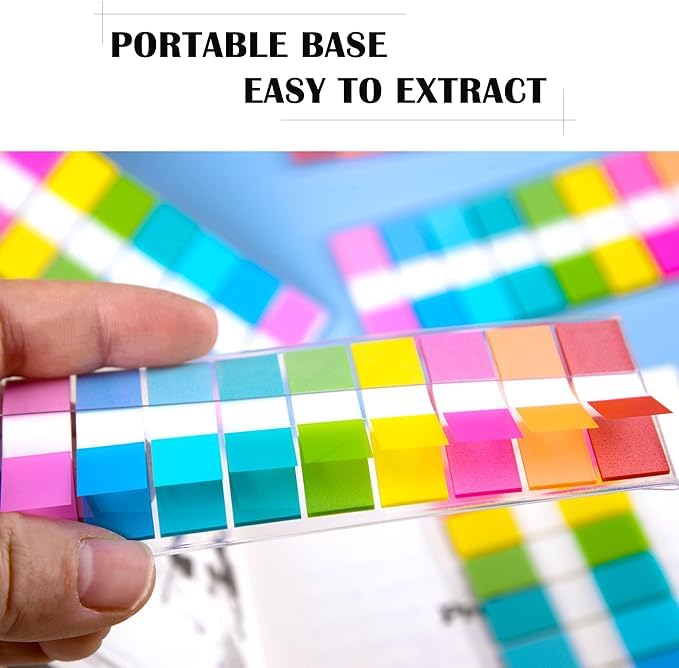 Image of Levin Page Markers Sticky Tabs,Sticky Note Tabs, Book Tabs,Book Sticky Notes,Sticky Index Tabs,1Pack Sticky Tabs for Annotating Books,Page Tabs Flags Label Sticker Pack of 1