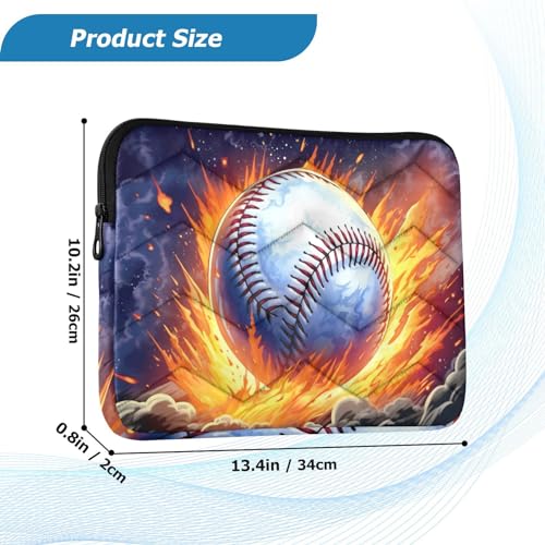 Funda para portátil 13-14 pulgadas con diseño de béisbol impermeable miniatura 3