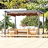 Aoxun 10×12 Outdoor Retractable Pergola Heavy Duty Aluminum Pergola Patio Modern Pergola with Retractable Sun Shade Canopy for Decks Gardens and Backyards