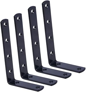 Wall Mounted Shelves 8Pcs Brace Shelf Right Angle Brackets Iron Brackets Support Shelf L Shaped Corner Brace for Home Wall Shelf Bracket