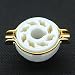 10Pcs 8Pin Gold Ceramic Vacuum Tube Socket Octal Valve Base EL34 KT88 6550 AMP