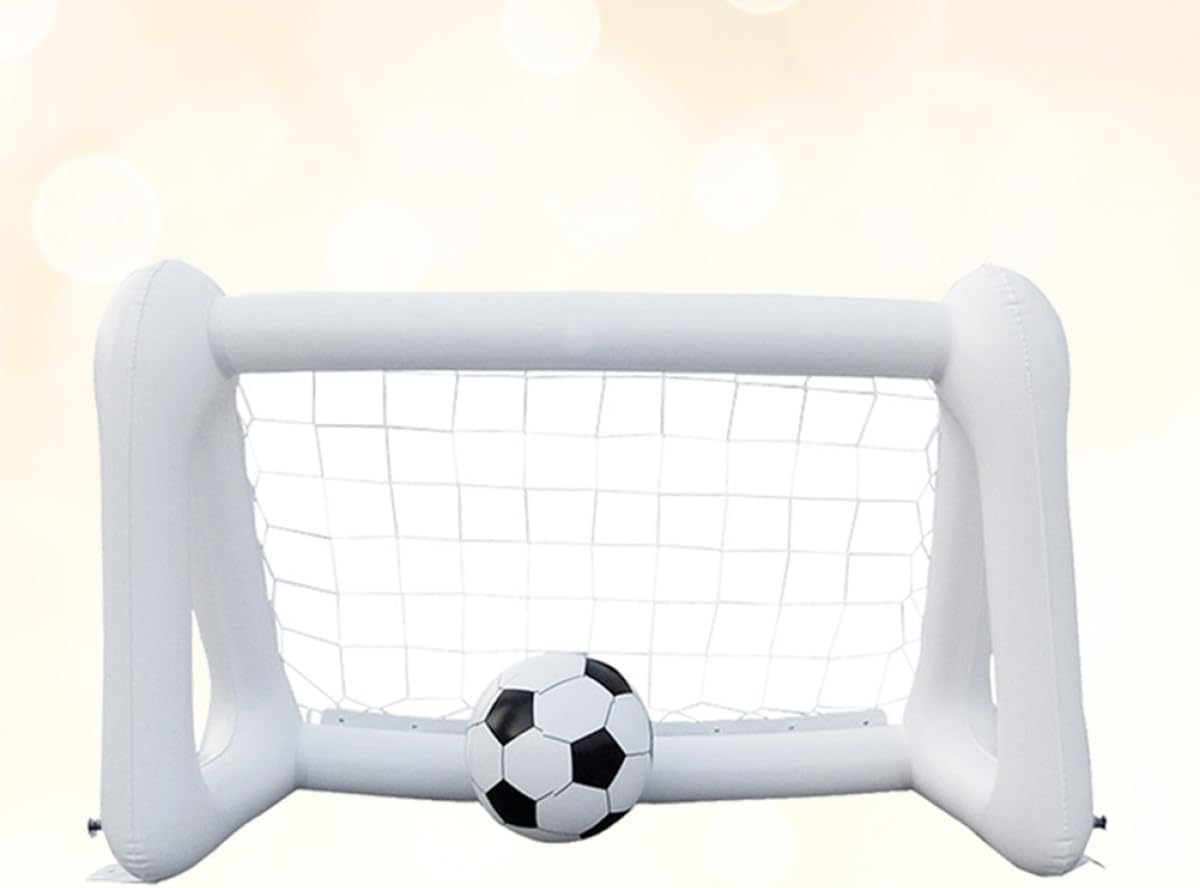 BESPORTBLE Portable Inflatable PVC Soccer Goal with Net for Lightweight Soccer Door for Indoor Outdoor Play Easy Assembly and Storage Sport Training for Boys