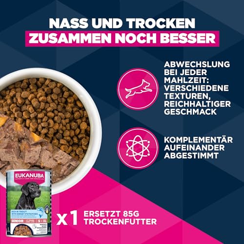 Eukanuba Senior Hundefutter mit frischem Huhn für kleine Rassen, Premium Trockenfutter für ältere Hunde, 3 kg