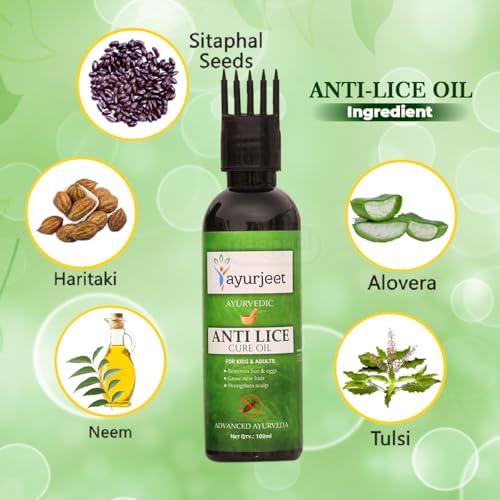 Image of Instant Anti Lice Oil & Shampoo With Lice Comb | Natural Lice Removal | Fast Results | Gentle Anti Lice Shampoo | Lice And Nits Removal | Safe For Kids | Easy Application