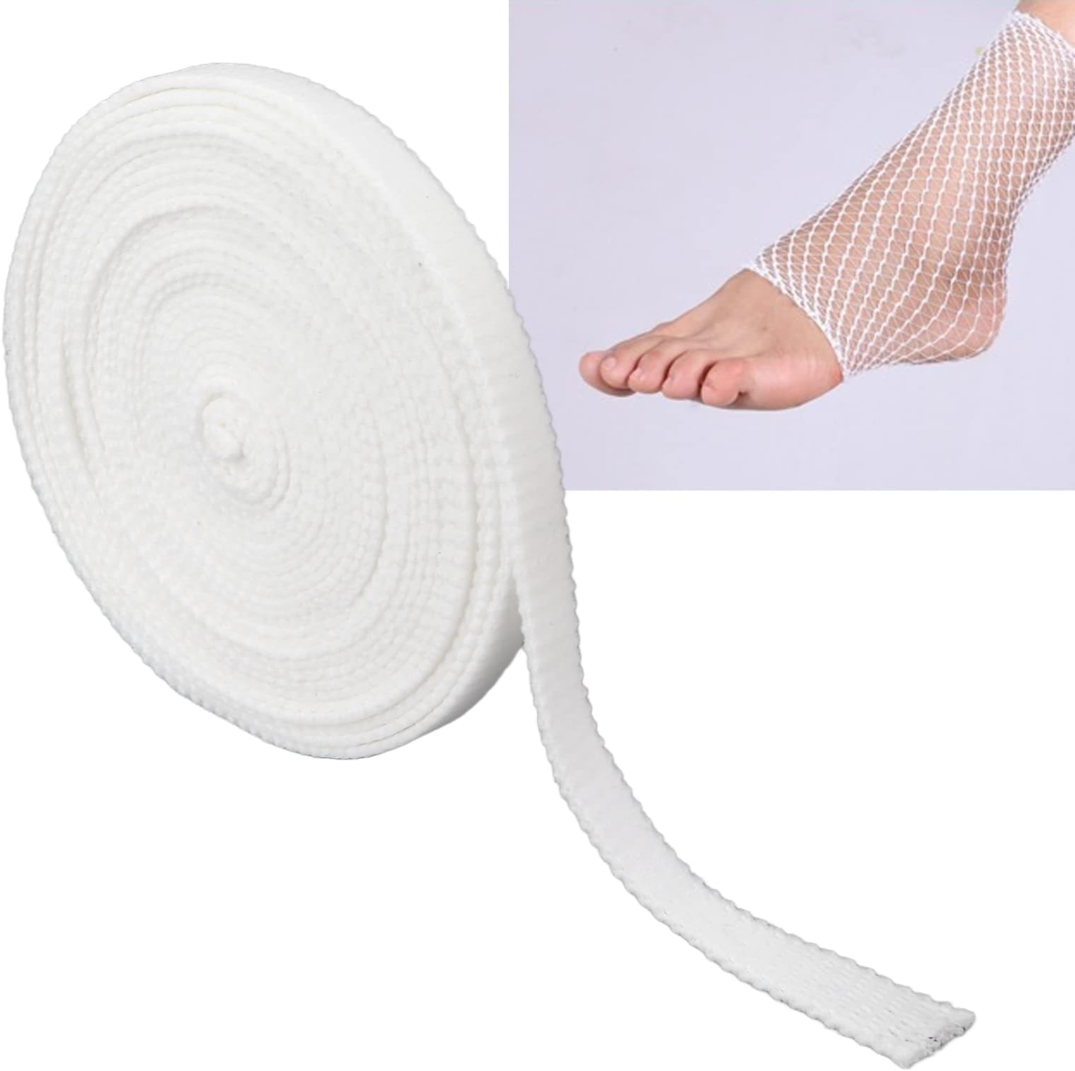 Elastic Net Wound Dressing - 32.81ft Breathable Stretch Bandage for Extremities