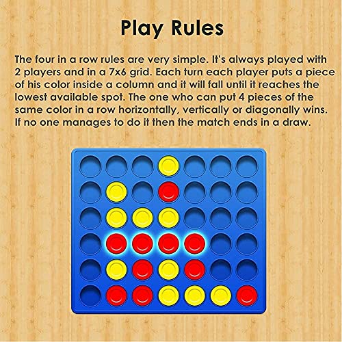 Pup Go 4 In A Row Game - 6 Spare Discs Included, Board Games Toys For Kids, Classic Four In A Row, Travel Size Games For Ages 3 4 5 6 7 8 12 Year Old Boys Girls Children Adults #TOP6