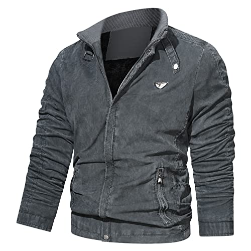 Veste à poche pour homme chaude et zippée contre le froid hivernal