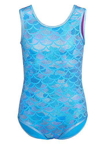 Girls Leotards Gymnastics Dance Ballet Unitard with Shorts Sparkly Size 150 (8-9 years)