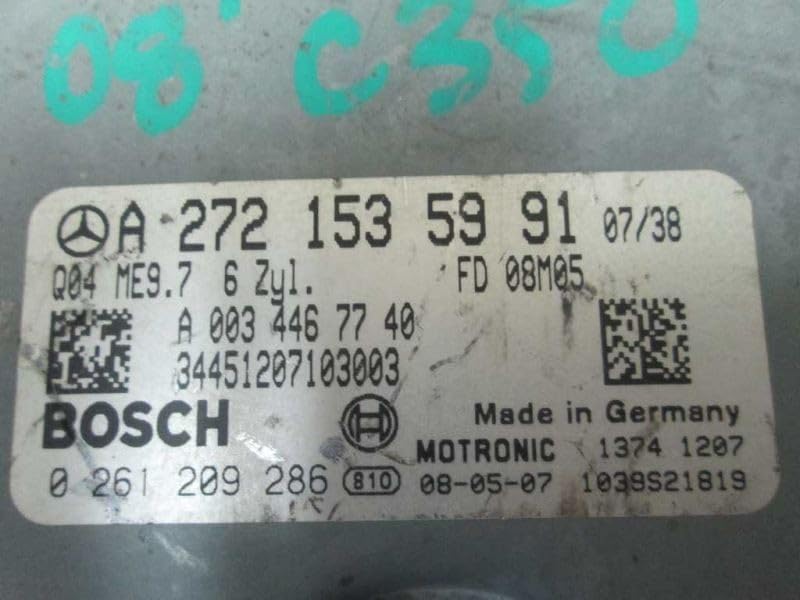 Engine ECM Control Module Fits 08-11 Compatible with Mercedes C-CLASSA 272 153 59 91 A2721535991