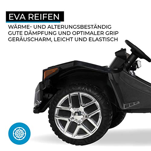 Actionbikes Motors Kinder Elektroauto GT Super Speed JC888 – 4x40 Watt Motor – 2-Sitzer - Eva Reifen – Allrad – Kinderauto (Schwarz) - 2
