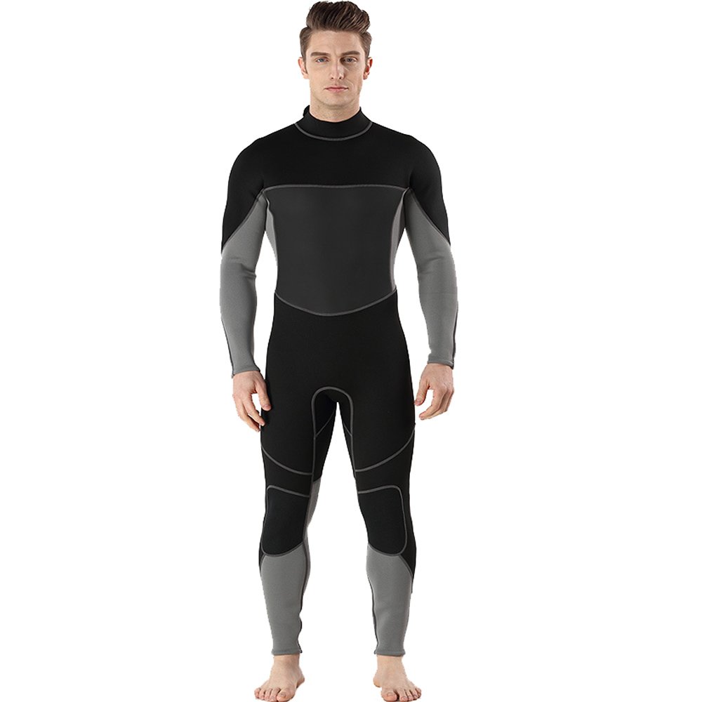 Combinaison De Plongée Homme 3mm - Néoprene, Noir+gris - Taille Unique Ou Selon Stock - Neuf