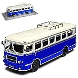 Aus Metall mit Plastikteilen. Unbekannt SAN H100A Bus Reisebus Blau 1/72 Modellcarsonline Modell Auto mit individiuellem Wunschkennzeichen