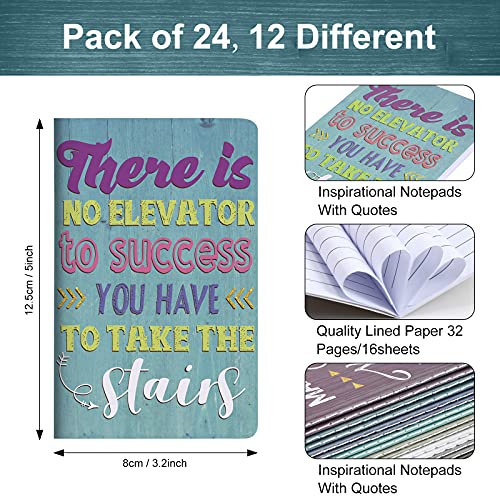 Inspirational Notepads Mini Motivational Notebook Small Pocket Journal Notepads Inspiring Notebook For School Office Travel Present Supplies, 12 Styles (Cute Style,24 Pieces) #TOP1