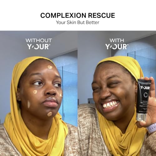 Image of Y'OUR Tinted Moisturizer SPF 30: Anti-Aging Face Sunscreen & Hydrating BB Cream. Sheer Buildable Color Correcting Coverage. Dewy, Oil-Free for Mature, Dry & Oily Skin, 1.35 oz (Deep)