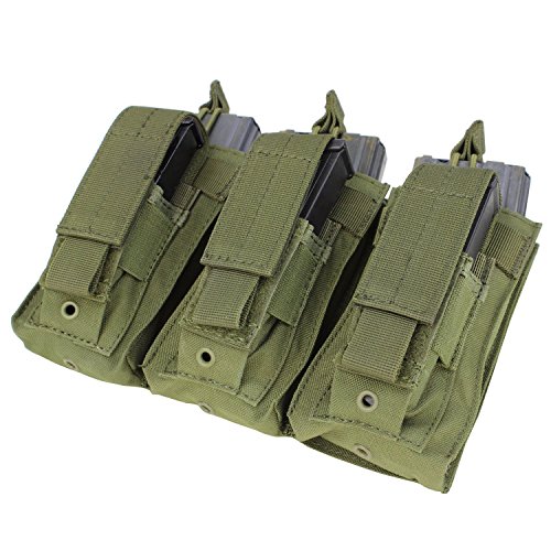 Condor MA55 Triple Kangaroo Airsoft M4 and Pistol Mag Pouch (Olive Drab)