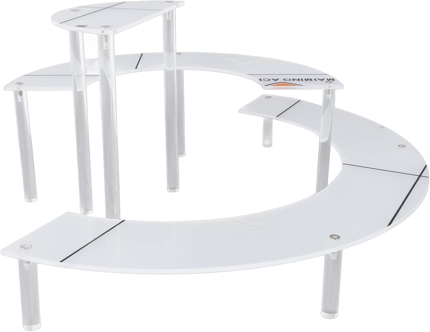 Risers Display Stands, Cupcake Stand Display Riser Detachable Acrylic Display Risers 3 Tier Clear Cupcake Stand Risers Half Moon Round Dessert Stand for Display Or Collections