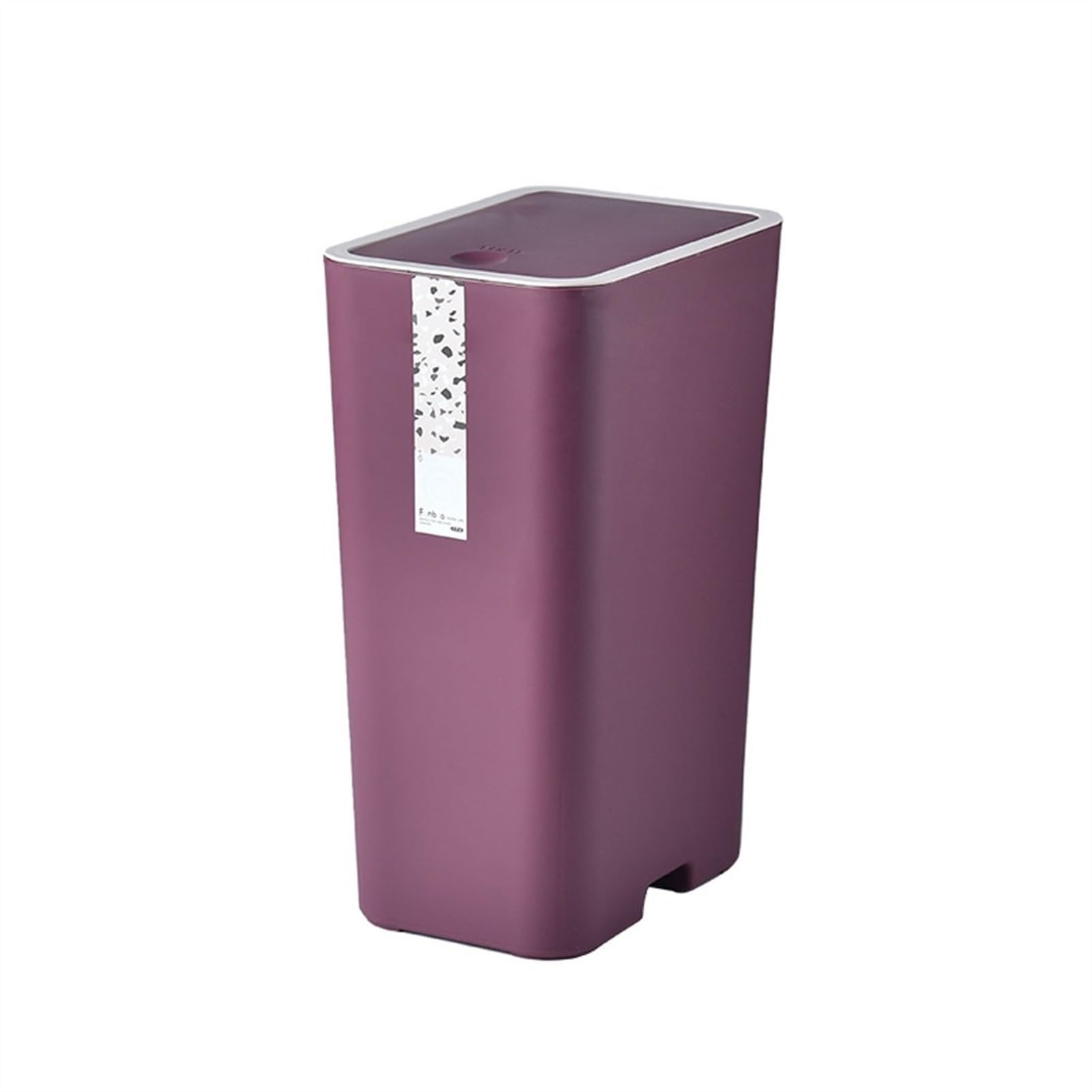 Cestino per rifiuti da interno Pattumiera pressata a fessura da 12 l for la casa, soggiorno, cucina, con coperchio, cestino for la carta igienica, bagno di grande capacità bacinelle per cucina(Purple)
