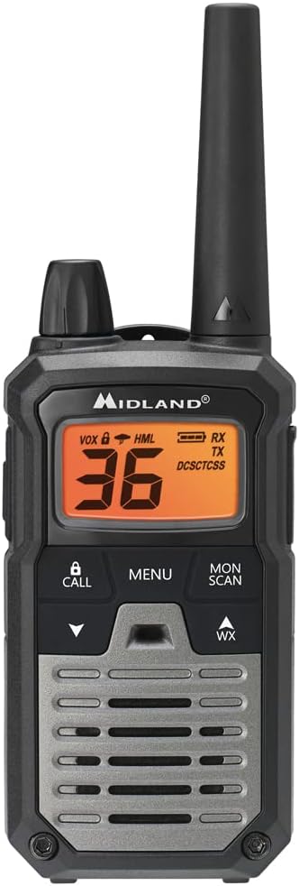 Midland T290VP4 High-Powered GMRS Two-Way Radios | Long-Range Communication with 36 Channels & 121 Privacy Codes | Durable, Water-Resistant Design for Outdoor Adventures