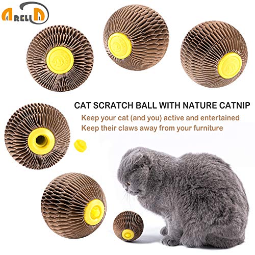 Areiia 2 Pcs Catnip Toys For Indoor Cats Catnip Refillable Scratcher Balls Kitty's Faithful Playmate Reduce Obesity And Loneliness Csb11Br #TOP5