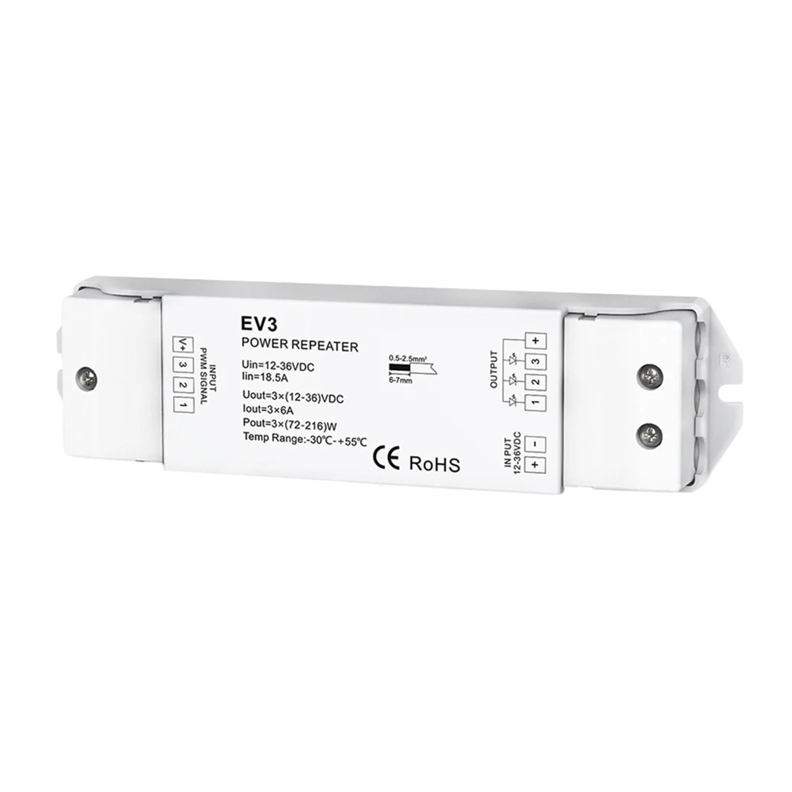 Amplificateur LED EV3 pour éviter la perte de luminosité ruban
