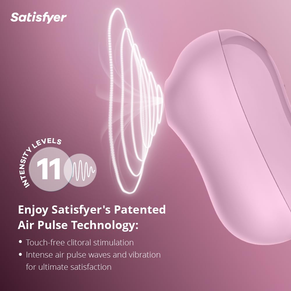 Satisfyer Cotton Candy Air Pulse & Vibratore Clitorideo | 11 Programmi a Onde di Pressione e 12 Programmi di Vibrazione | Sex Toy Rosa per Donne | Sex Toys Stimolatore