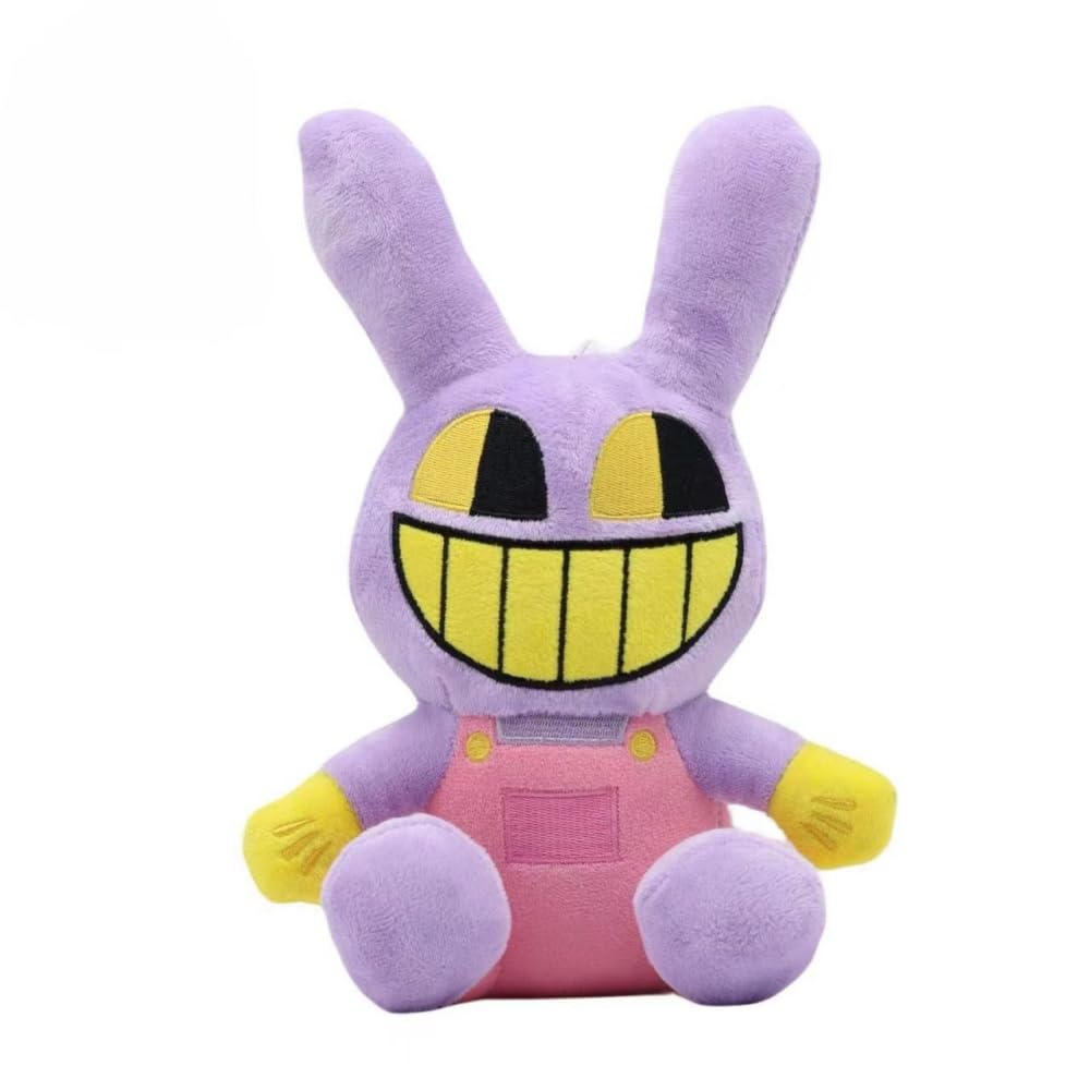XIYUAN The Amazing Digital Circus Jax and Pomni Plush Doll (8"/20.3 cm) - Soft Stuffed Animals, Collectible Toys for Fans, Cartoon Character Gifts for Kids & Adults (Sitting Rabbit)