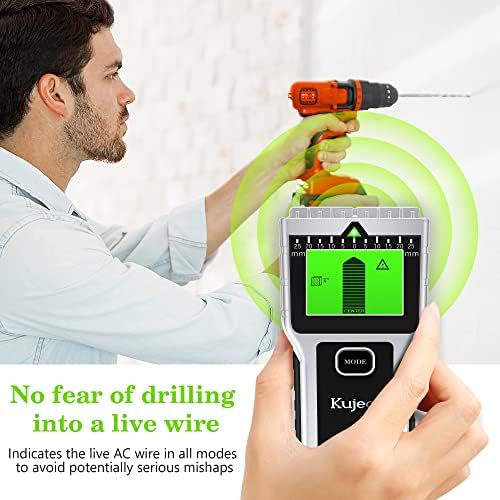 Kuject Stud Finder Wall Scanner - 8 in 1 Electronic Stud Sensor Beam Finders with Bubble Level, Nails Detector, Wall Detector for The Center and Edge of Wood AC Wire Metal Studs Joists