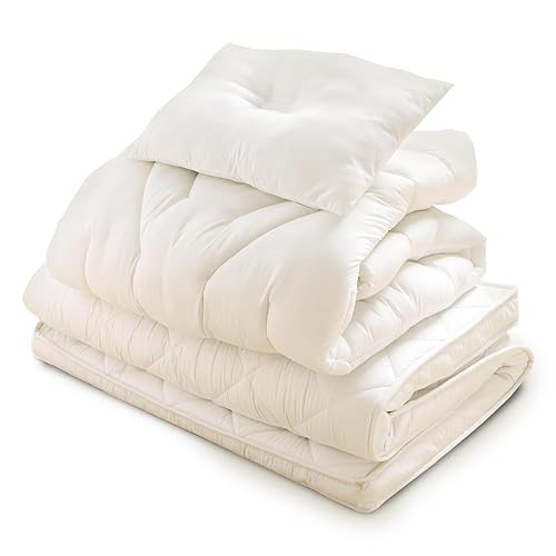 アイリスオーヤマ 布団セット こだわり厳選3点セット 3Dフィットキルト掛け布団 ボリュームたっぷり厚み9cm敷布団 立体形状 枕 シングル FK3-S ホワイト