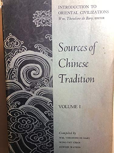 Sources of Chinese Tradition, Volume I B007HDD1GS Book Cover