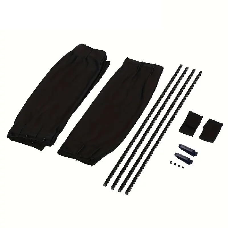 Rideau Voiture,Rideau Occultant Voiture Lot De 2 Pare-soleils 70 Cm, Rideaux Latéraux for Vitres Arrière, Pliables, Protection UV, Accessoires en Tissu Pur Noir(Black 70x47cm)