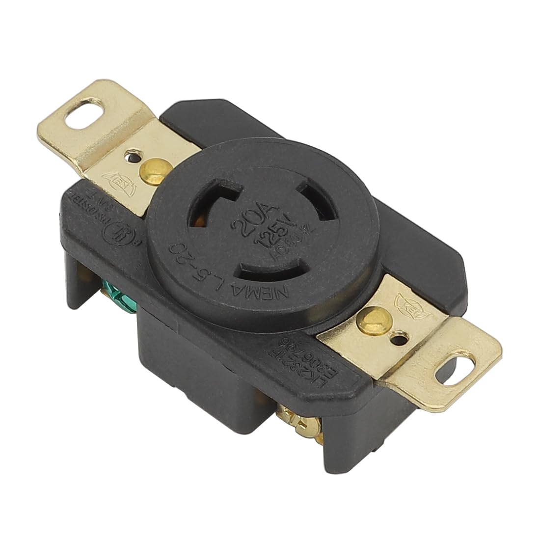Nema L5-20R 20A 125V 2 Pole 3 Wire Industrial Grade Locking Female