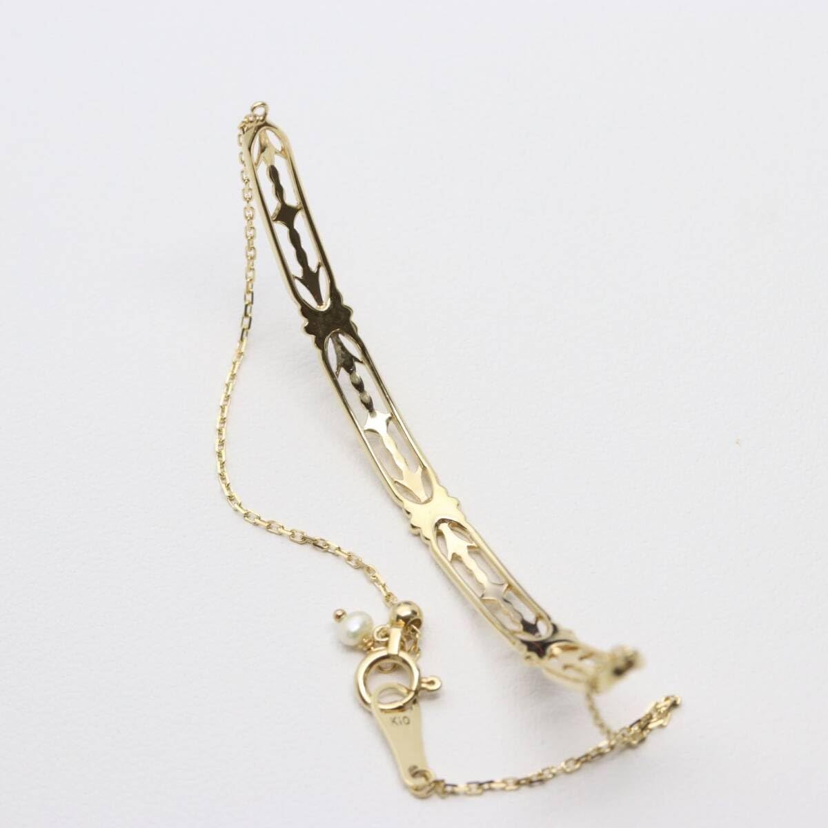 Amazon.co.jp: 美アガット ブレスレット K10 バングル 透かし柄 24 