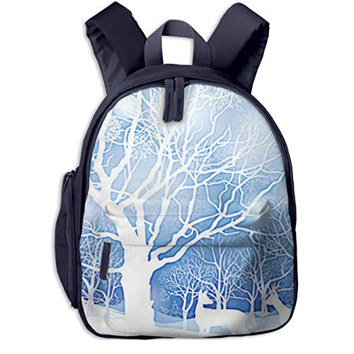 Preisvergleich Produktbild Kinderrucksack Kleinkind Jungen Mädchen Kindergartentasche Wunderland Schnee Winter Backpack Schultasche Rucksack