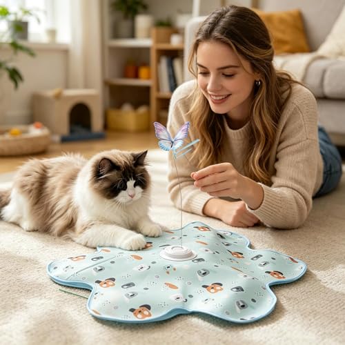 Papillon volant squeaky jouet pour chat, cadeau parfait - 3