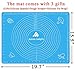 Silicone Baking Mat with Measurements – Heat Resistant, BPA Free, Non-Stick Pastry Mat for Rolling Dough – Easy to Clean Silicone Mat - Does Not Discolor-Blue