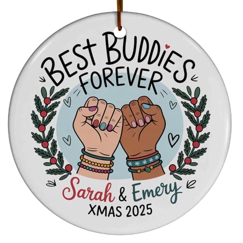 Best Buddies Forever Christmas Ornament, Gift for Bestie Soul Sister, Ornament Christmas 2025, Christmas Tree Decoration, Keepsake for Holiday and Home Décor - 11CR8