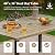 HERA'S HOUSE Patio Table and Chairs for 6, 7 Pieces Outdoor Deck Dining Sets, Wood-Like Rectangular Metal Table Set with Chairs for Lawn Garden Backyard, Blue