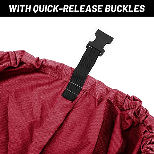 Couverture de protection bateau 25-27FT imperméable en toile 420D rouge - 6