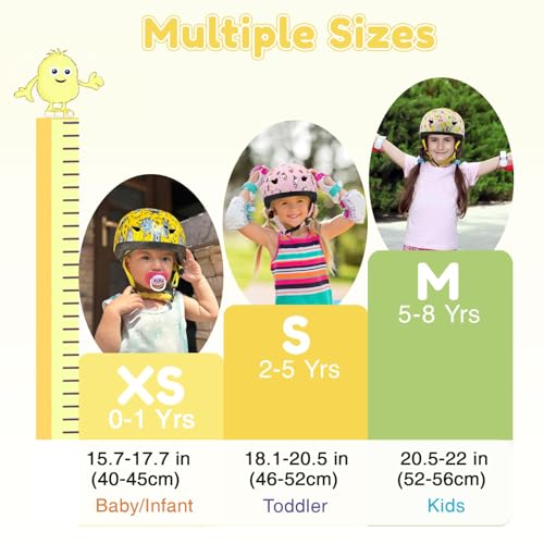 Image of Toddler Bike Helmet with Gloves and Backpack Set, 3 Sizes for Baby Infant to Kids Ages 1-3 3-5 5-8+, Adjustable Boys Girls Bike Helmet for Bicycle /Scooter /Skateboard /Roller Skate