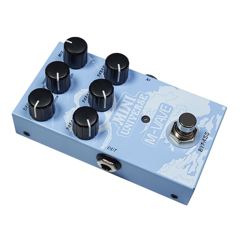 M-VAVE MINI-UNIVERSE Digital Reverb Pedal - 9 Modes Compact Metal