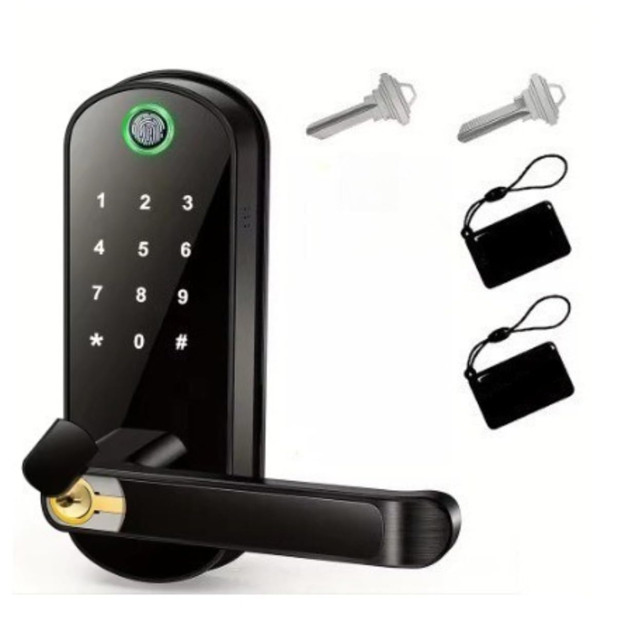 Amazon.co.jp: Andulaスマートロック 指紋認証 ドアロック シングル