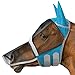 SmithBuilt Comfort Fly Mask with Ears and Long Nose for Horses (Teal, Cob) - Fleece Padding, Fine Mesh, UV Protection