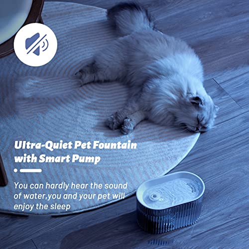 Fuente de agua para gato y perro pequeña 1.35L silenciosa miniatura 3