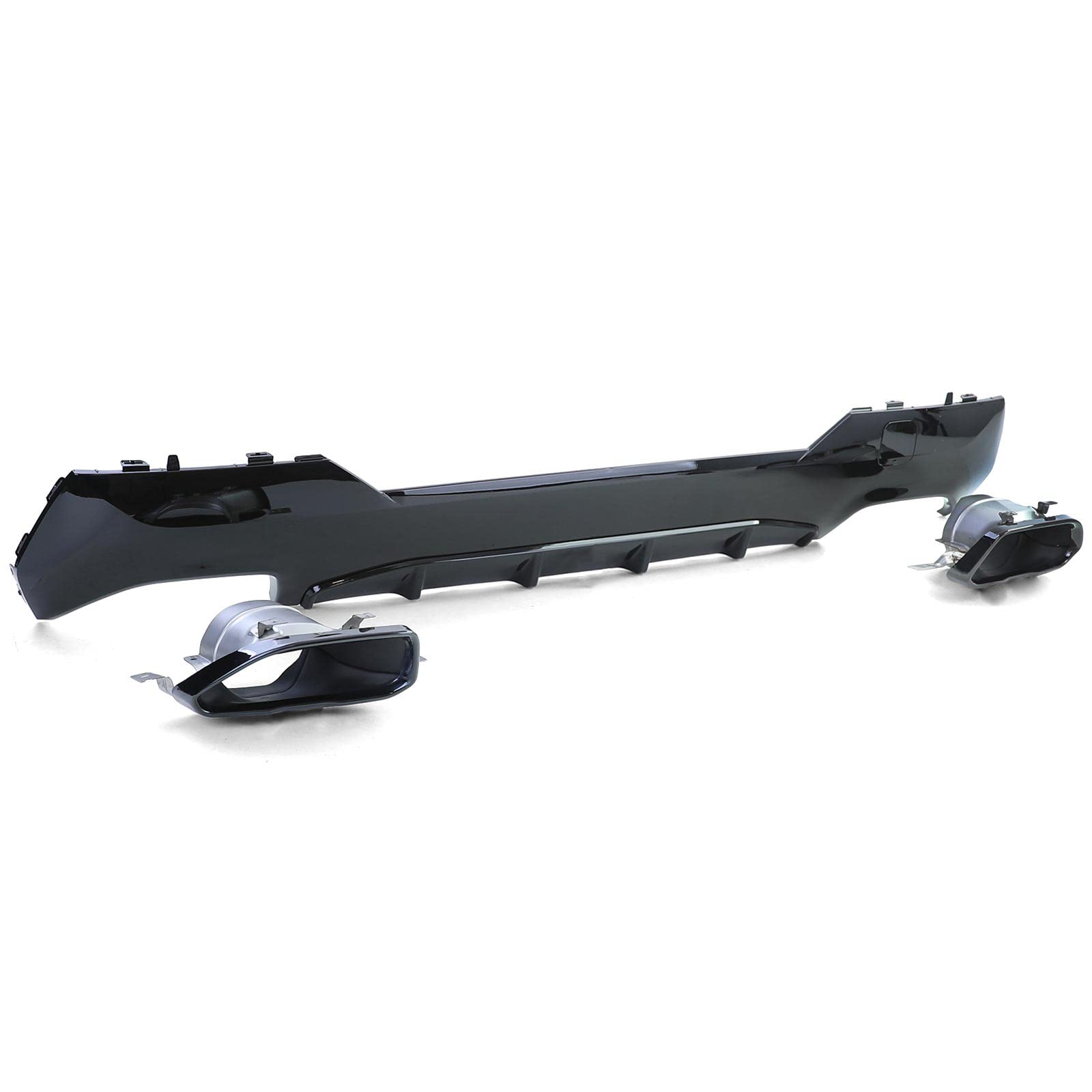 Sport Heckdiffusor Glanz + Endrohre 440 Look passt für 4er BMW G22 G23 420 430